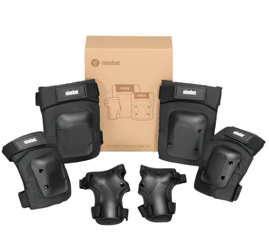 Segway Ninebot Protective Gear Set for Youth/Adult Knee Elbow Wrist Guards for Scooters Skateboarding Roller Skating Inline Skate Cycling Black