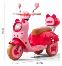 Load image into Gallery viewer, Kids Ride-on Cute Pet Style Electric Motorcycle Tricycle with Music and Lights Age 3-6
