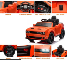 Load image into Gallery viewer, Dodge Challenger SRT Ride On Car 12V/2M,Orange
