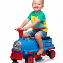 تحميل الصورة إلى عارض المعرض، Hollicy Electric Train Ride-On – Blue Age 3+
