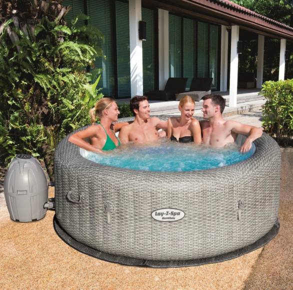 Bestway SaluSpa Honolulu Inflatable Hot Tub (196 × 71 cm, Gray)