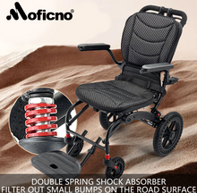 تحميل الصورة إلى عارض المعرض، Moficno Ultra Lightly Folding Manual Travel Wheelchair for Disabled and Elderly
