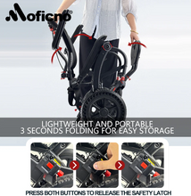 تحميل الصورة إلى عارض المعرض، Moficno Ultra Lightly Folding Manual Travel Wheelchair for Disabled and Elderly
