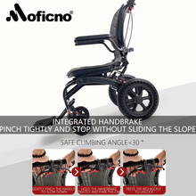 تحميل الصورة إلى عارض المعرض، Moficno Ultra Lightly Folding Manual Travel Wheelchair for Disabled and Elderly
