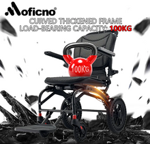 تحميل الصورة إلى عارض المعرض، Moficno Ultra Lightly Folding Manual Travel Wheelchair for Disabled and Elderly
