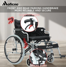 تحميل الصورة إلى عارض المعرض، Moficno 56CM Wide Foldable Lightweight Wheelchair
