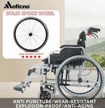 تحميل الصورة إلى عارض المعرض، Moficno 56CM Wide Foldable Lightweight Wheelchair
