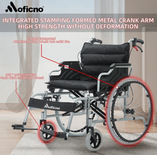 تحميل الصورة إلى عارض المعرض، Moficno 56CM Wide Foldable Lightweight Wheelchair
