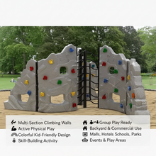 تحميل الصورة إلى عارض المعرض، Rock Climbing Wall Playground – Kids Outdoor Adventure &amp; Activity Playset
