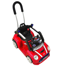 تحميل الصورة إلى عارض المعرض، Kids Ride-On Push Car, Mini Cooper Style Parent Handle, Steering Wheel 6V battery operated 2-4 years
