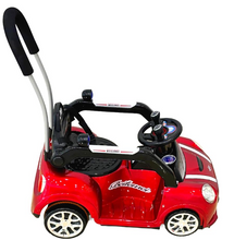 تحميل الصورة إلى عارض المعرض، Kids Ride-On Push Car, Mini Cooper Style Parent Handle, Steering Wheel 6V battery operated 2-4 years
