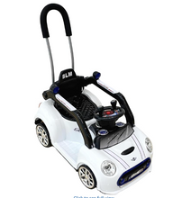 تحميل الصورة إلى عارض المعرض، Kids Ride-On Push Car, Mini Cooper Style Parent Handle, Steering Wheel 6V battery operated 2-4 years
