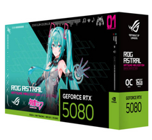 Load image into Gallery viewer, ASUS ROG Astral GeForce RTX 5080 OC Hatsune Miku Edition Graphics Card, 16GB GDDR7 256-Bit Memory, 2760 MHz
