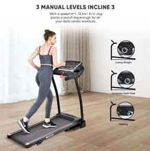تحميل الصورة إلى عارض المعرض، JC Buckman V-Jog Treadmill | 1.0 HP Foldable Home Fitness with Incline
