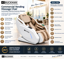تحميل الصورة إلى عارض المعرض، JC Buckman Commercial Vending Massage Chair – Automated Wellness Business Solution With QR code  &amp; App
