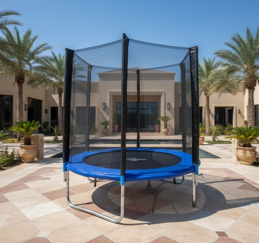Knight Shot 6ft Round Outdoor Trampoline– Compact Kids Model