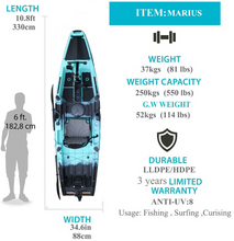Load image into Gallery viewer, VK-32 MARIUS: 10.5 ft Single Propeller Sit on Top Pedal Kayak
