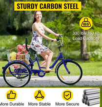 تحميل الصورة إلى عارض المعرض، Mogoo Hauler Adult Tricycle – 24 Inch Utility Cargo Trike
