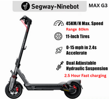 Load image into Gallery viewer, Ninebot -Ninebot kickscooter Max G3 Electric scooter  Black
