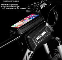 Load image into Gallery viewer, Wildman hard shell bicycle bag touch screen
