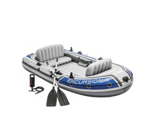 Load image into Gallery viewer, Intex 4-Person Excursion Inflatable Boat – 124 × 65 × 17 in
