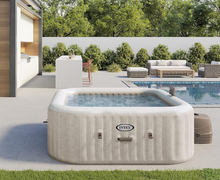 تحميل الصورة إلى عارض المعرض، Intex 6-Person Chevron Deluxe Square Bubble Spa Set 193 cm x 193cm x 71cm
