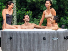 تحميل الصورة إلى عارض المعرض، Intex PureSpa™ Greywood Deluxe Round – 6 Person Inflatable Spa (217 × 71 cm)
