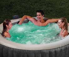 تحميل الصورة إلى عارض المعرض، Intex PureSpa™ Greywood Deluxe Round – 6 Person Inflatable Spa (217 × 71 cm)
