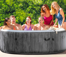 تحميل الصورة إلى عارض المعرض، Intex PureSpa™ Greywood Deluxe Round – 6 Person Inflatable Spa (217 × 71 cm)
