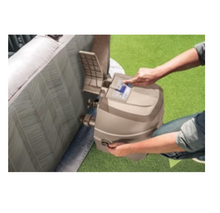 تحميل الصورة إلى عارض المعرض، Intex PureSpa Chevron Deluxe Square 4 Seater Inflatable Hot Tub, 140 Jets, 175 x 175 x 71 cm
