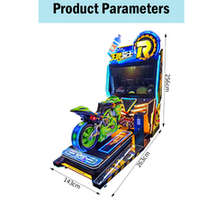 Load image into Gallery viewer, Coin Operated Arcade Riding Moto Simulator Machine for Game Centers 2 Players Metal &amp; Plastic
