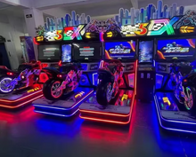 تحميل الصورة إلى عارض المعرض، Coin Operated Motorcycle Racing Game Console Fun Driving Simulator for Game Centers
