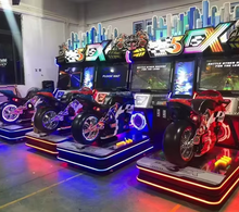 تحميل الصورة إلى عارض المعرض، Coin Operated Motorcycle Racing Game Console Fun Driving Simulator for Game Centers
