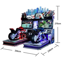 تحميل الصورة إلى عارض المعرض، Coin Operated Motorcycle Racing Game Console Fun Driving Simulator for Game Centers
