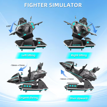 Load image into Gallery viewer, VR Airplane Simulator 9D Virtual Flight Game Machine for Commercial Use
