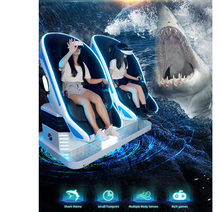 Load image into Gallery viewer, 9D VR Chair Cinema 2 Seats Virtual Reality Games VR Theme Park Rides 9D Cinema VR Egg Cinema
