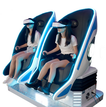 Load image into Gallery viewer, 9D VR Chair Cinema 2 Seats Virtual Reality Games VR Theme Park Rides 9D Cinema VR Egg Cinema

