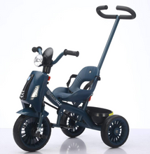 Load image into Gallery viewer, Kids tricycle stroller Push car , rubber wheels Baby Stroller Bike for kids with music and light  Age 18 months -5years
