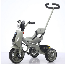 Load image into Gallery viewer, Kids tricycle stroller Push car , rubber wheels Baby Stroller Bike for kids with music and light  Age 18 months -5years
