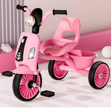 Load image into Gallery viewer, Kids tricycle stroller Push car , rubber wheels Baby Stroller Bike for kids with music and light  Age 18 months -5years
