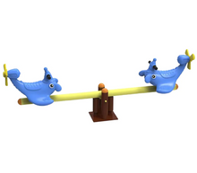 Load image into Gallery viewer, Double Seesaw Blue Whale ,horse ,elephant ,hipo
