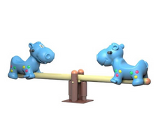 Load image into Gallery viewer, Double Seesaw Blue Whale ,horse ,elephant ,hipo

