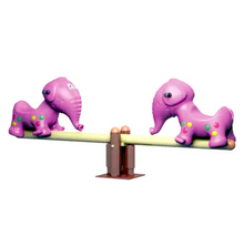 Load image into Gallery viewer, Double Seesaw Blue Whale ,horse ,elephant ,hipo

