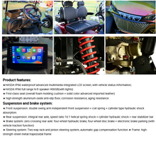 تحميل الصورة إلى عارض المعرض، Mixed Color Electric 2 Seater Luxury Golf Cart With Cooler for Golf Course
