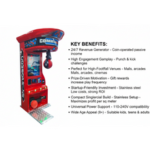 تحميل الصورة إلى عارض المعرض، Gift Edition of Boxing &amp; Kicking Game Machine With Prize -QR Payment &amp; Coins
