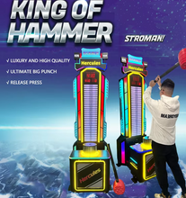 Load image into Gallery viewer, Coin Operated Indoor Sport King of Hammer Strength Test Hammer Master Hercules Arcade Game Machine
