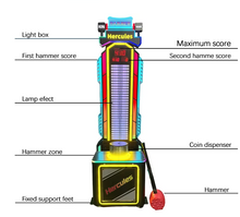 Load image into Gallery viewer, Coin Operated Indoor Sport King of Hammer Strength Test Hammer Master Hercules Arcade Game Machine
