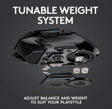 Load image into Gallery viewer, Logitech G502 LIGHTSPEED Wireless Gaming Mouse with HERO Sensor and Tunable Weights - Black
