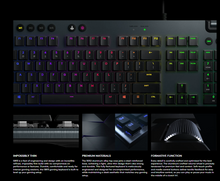 تحميل الصورة إلى عارض المعرض، Logitech G815 LIGHTSYNC RGB Mechanical Tactile Gaming Keyboard - Black
