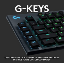 تحميل الصورة إلى عارض المعرض، Logitech G815 LIGHTSYNC RGB Mechanical Tactile Gaming Keyboard - Black
